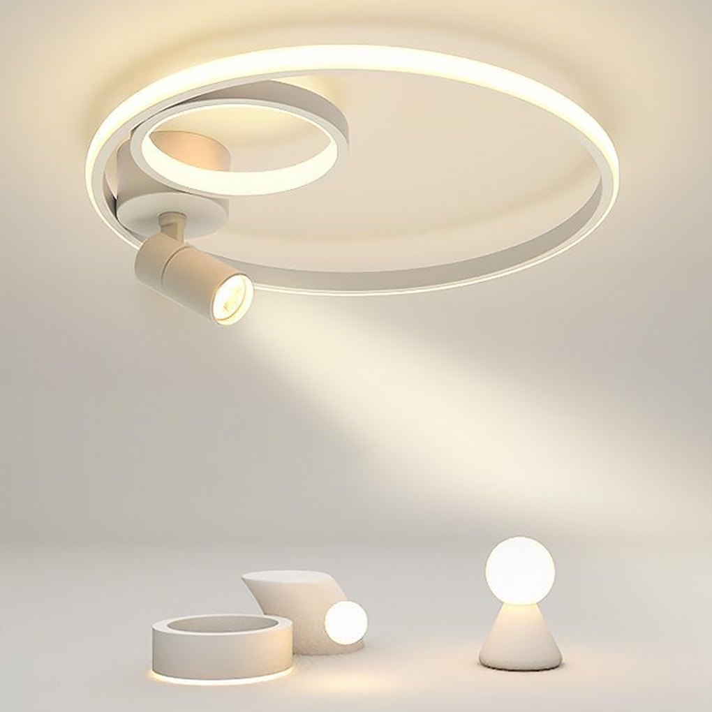 Circle Shaped Acrylic Unique Flush Mount Lighting - Dazuma
