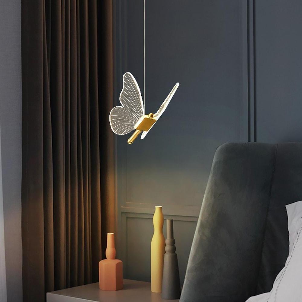 8'' LED 2-Light Single Design Pendant Light Nordic Style Acrylic Metal Island Lights-dazuma