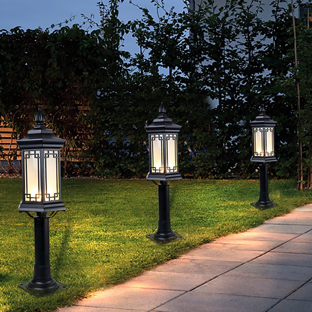 Traditional Asian - Inspired LED Pathway Lights Rhombus Shape for Villa Gardens