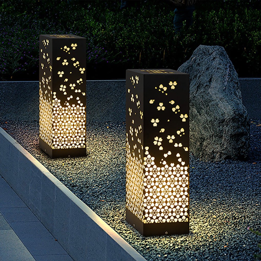 Classic Hollow Carved Chinese Style Garden Landscape Lighting Decorative Lamp - Dazuma