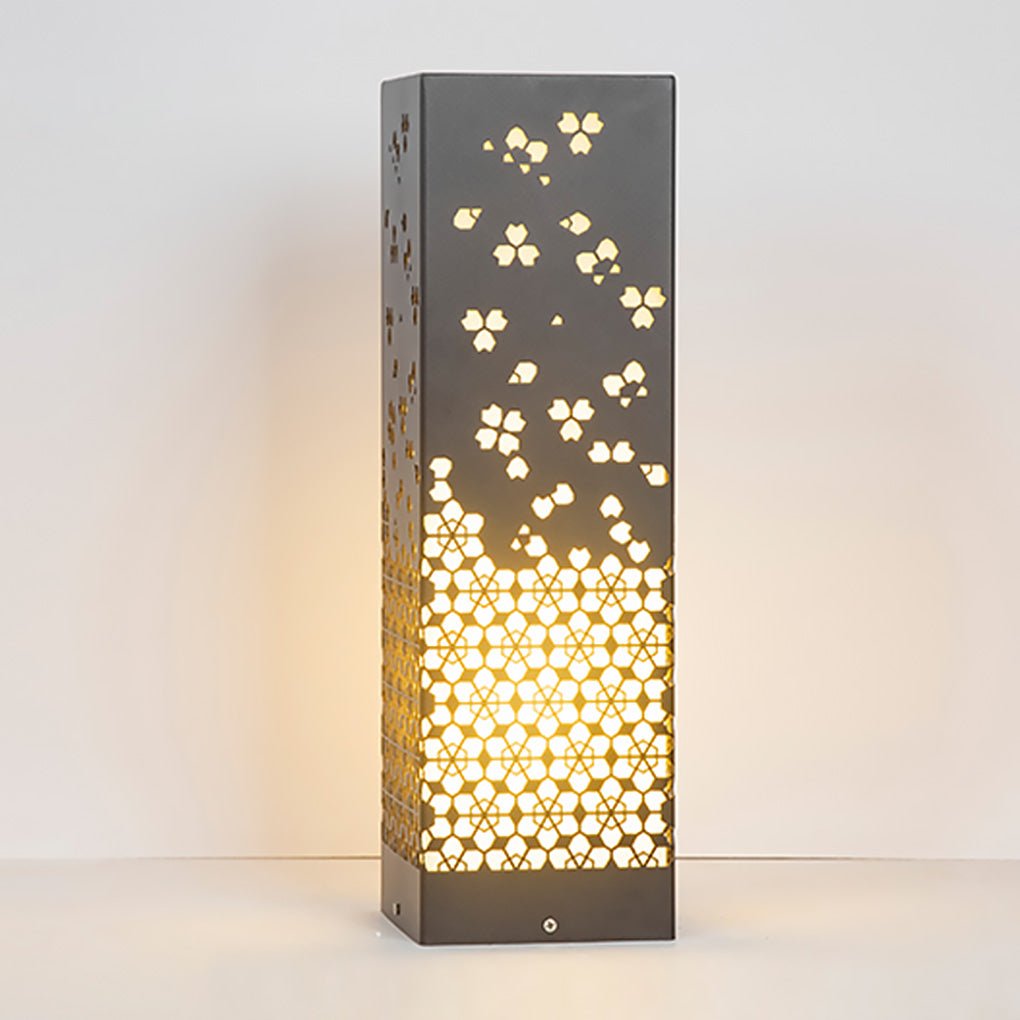 Asian Style Perforated Garden Lighting with Decorative Snowflake Design