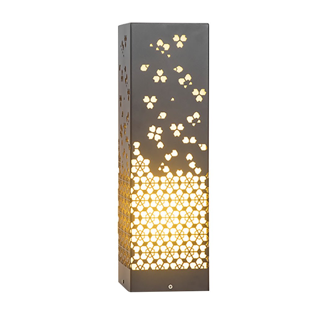 Asian Style Perforated Garden Lighting with Decorative Snowflake Design