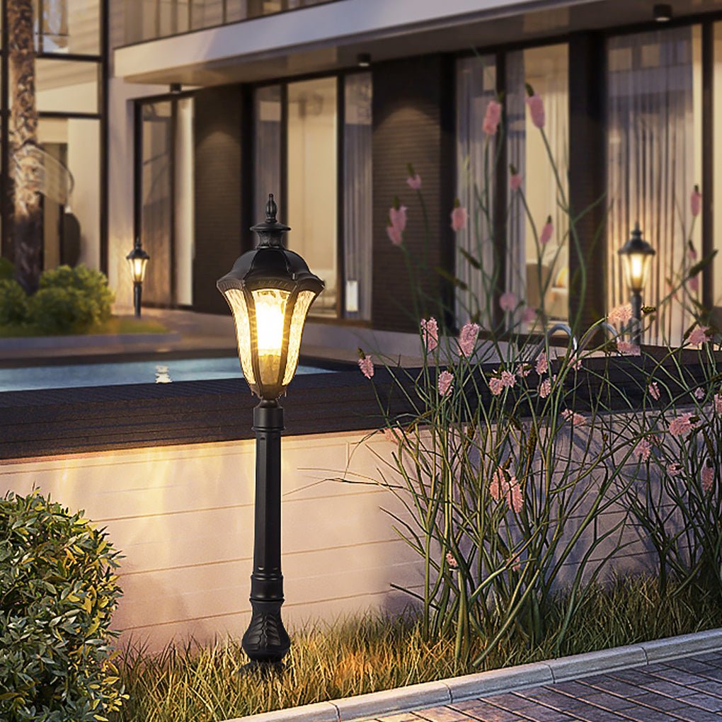 Retro - Inspired Waterproof Outdoor Lamp Post for Traditional Villa Gardens