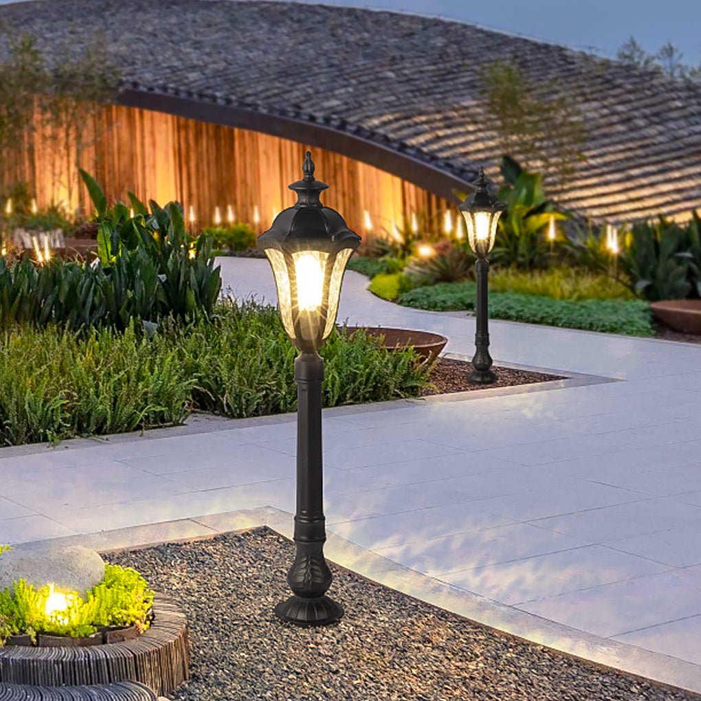 Retro - Inspired Waterproof Outdoor Lamp Post for Traditional Villa Gardens