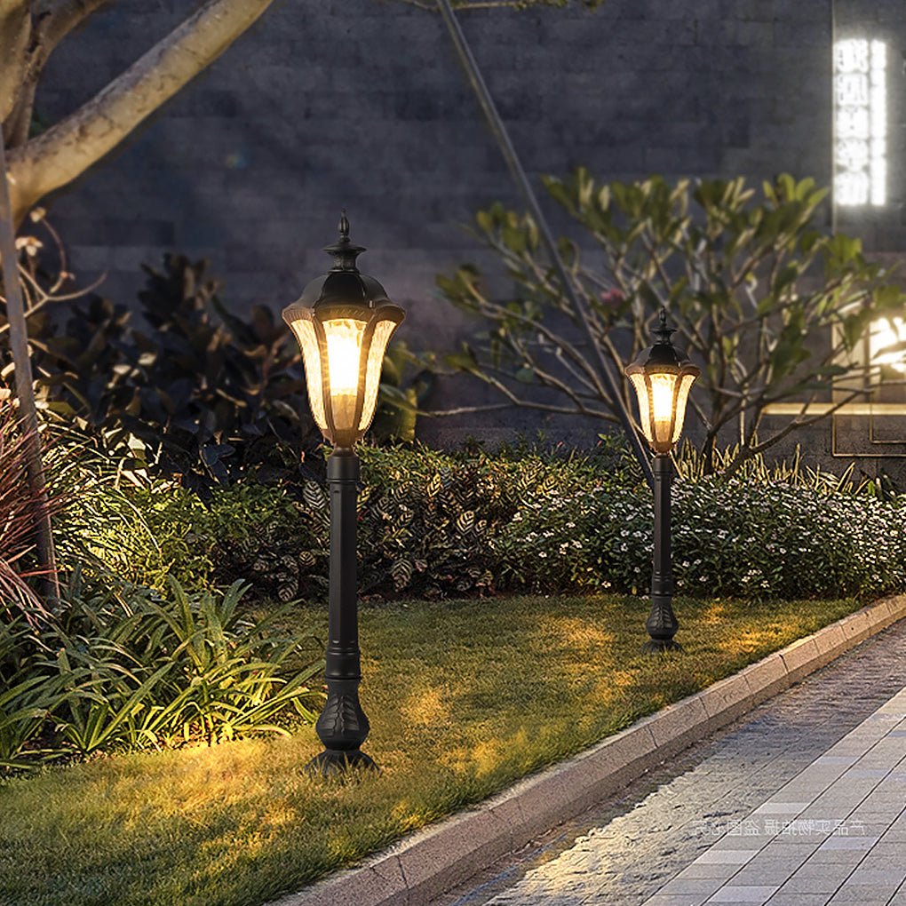 Retro - Inspired Waterproof Outdoor Lamp Post for Traditional Villa Gardens