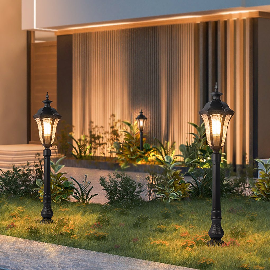 Retro - Inspired Waterproof Outdoor Lamp Post for Traditional Villa Gardens