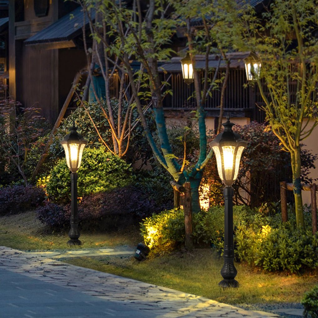 Retro - Inspired Waterproof Outdoor Lamp Post for Traditional Villa Gardens
