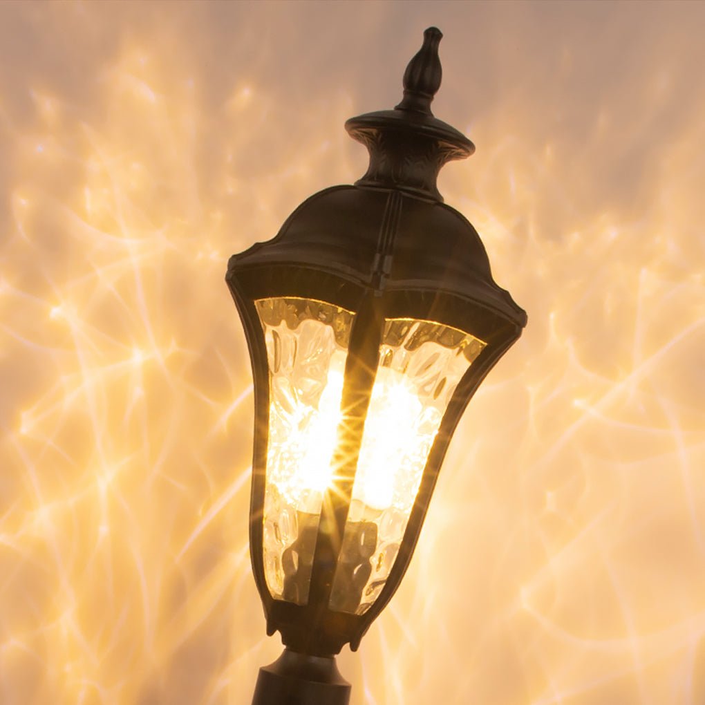 Retro - Inspired Waterproof Outdoor Lamp Post for Traditional Villa Gardens