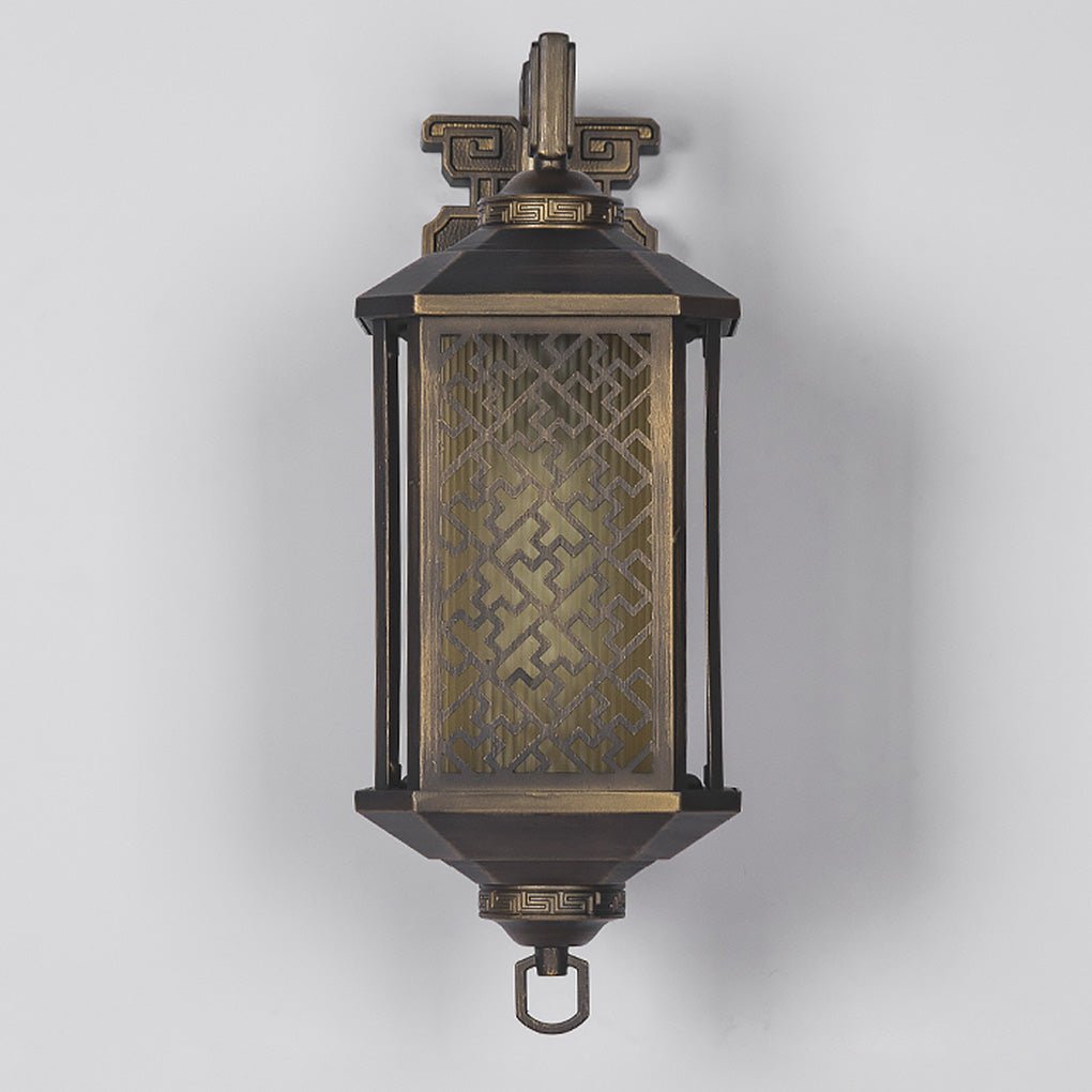 Classical Hollow Pattern Outdoor Waterproof Wall Lamp for Villa Courtyard Corridor - Dazuma