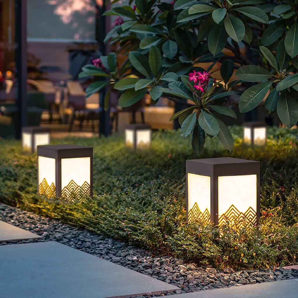 Classical Hollowed Pattern Landscape Decorative Lighting Waterproof Lawn Lamp for Outdoor - Dazuma