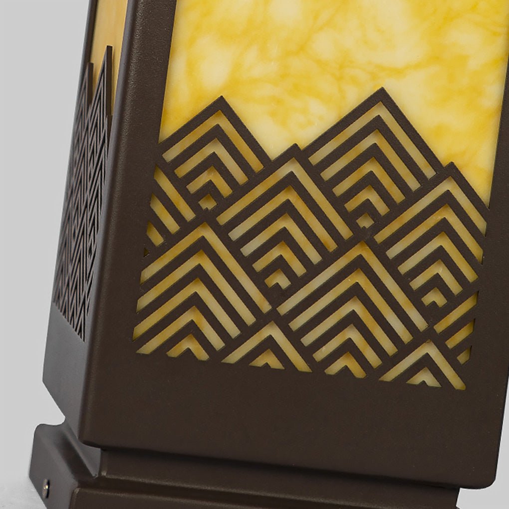 Modern Rectangular Landscape Lamp Sleek Stainless Steel Outdoor Lighting