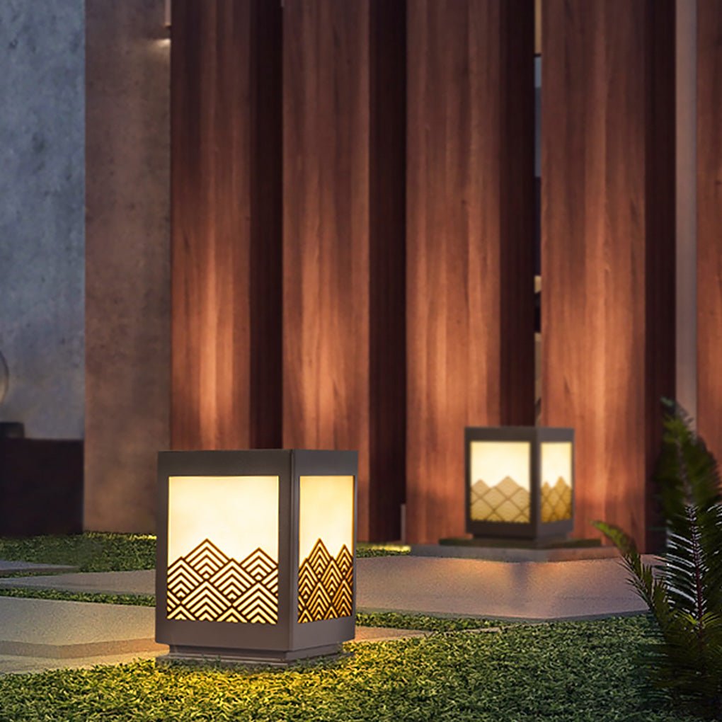Modern Rectangular Landscape Lamp Sleek Stainless Steel Outdoor Lighting