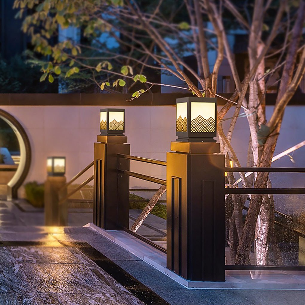 Modern Rectangular Landscape Lamp Sleek Stainless Steel Outdoor Lighting