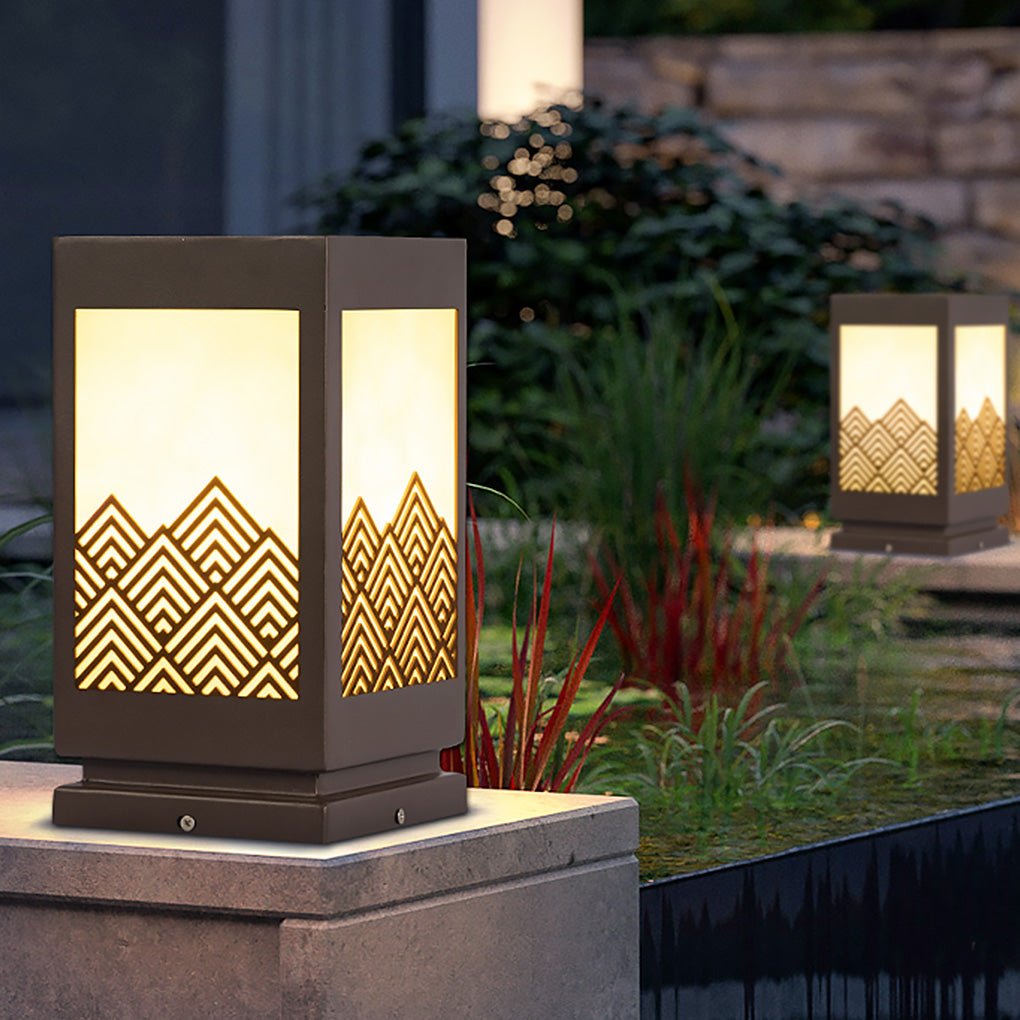 Modern Rectangular Landscape Lamp Sleek Stainless Steel Outdoor Lighting