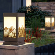 Modern Rectangular Landscape Lamp Sleek Stainless Steel Outdoor Lighting