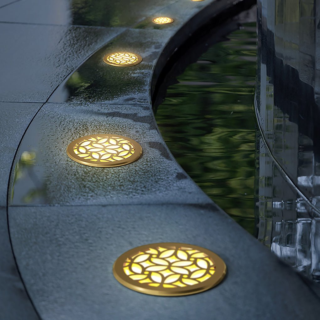 Fun Pattern Elegant LED Embedded Garden Step Lights - Dazuma