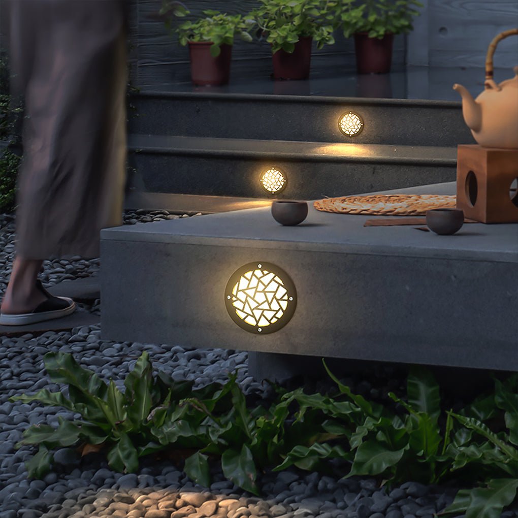 Fun Pattern Elegant LED Embedded Garden Step Lights - Dazuma