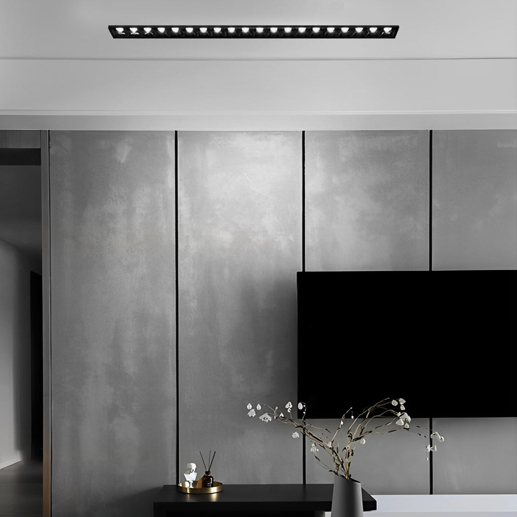 Clear ice cube pathway lights installed along garden border.