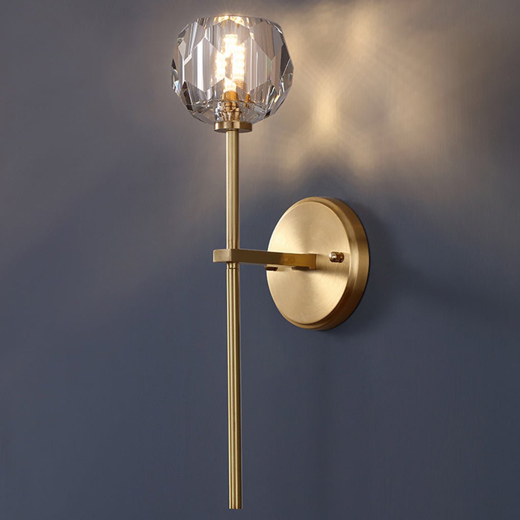 [Clearance Sale] Ball - shaped LED Crystal Gold Postmodern Plug in Sconce Lighting Wall Lamp