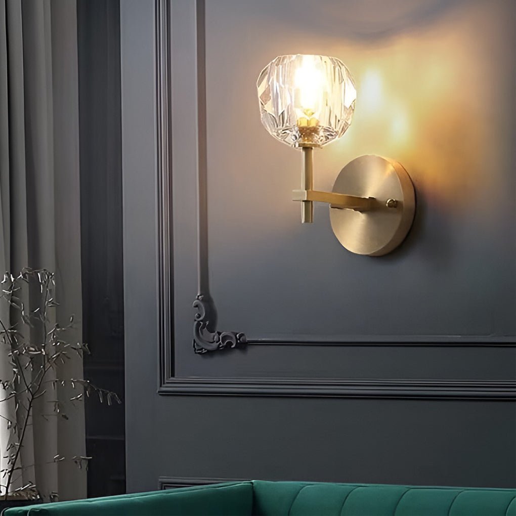 [Clearance Sale] Ball - shaped LED Crystal Gold Postmodern Plug in Sconce Lighting Wall Lamp