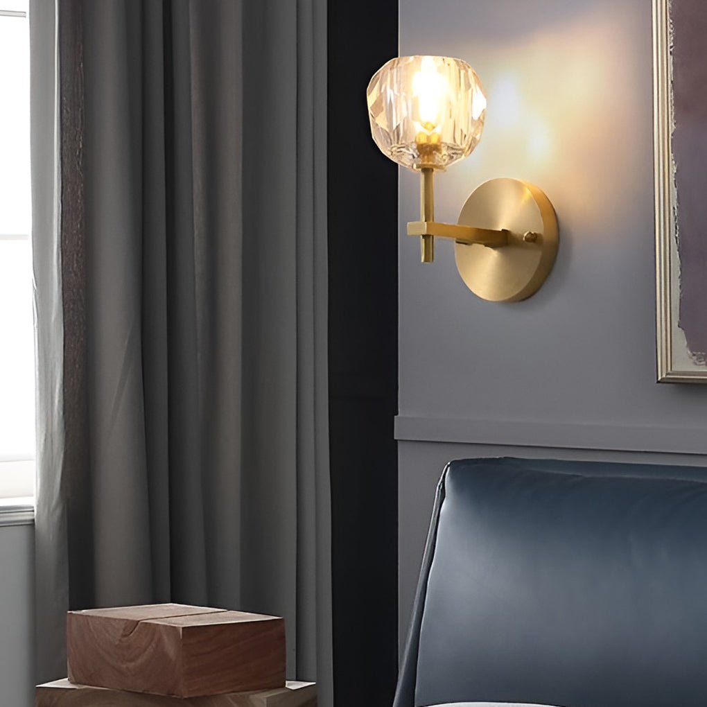 [Clearance Sale] Ball - shaped LED Crystal Gold Postmodern Plug in Sconce Lighting Wall Lamp