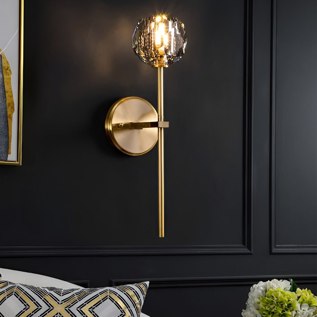 [Clearance Sale] Ball - shaped LED Crystal Gold Postmodern Plug in Sconce Lighting Wall Lamp