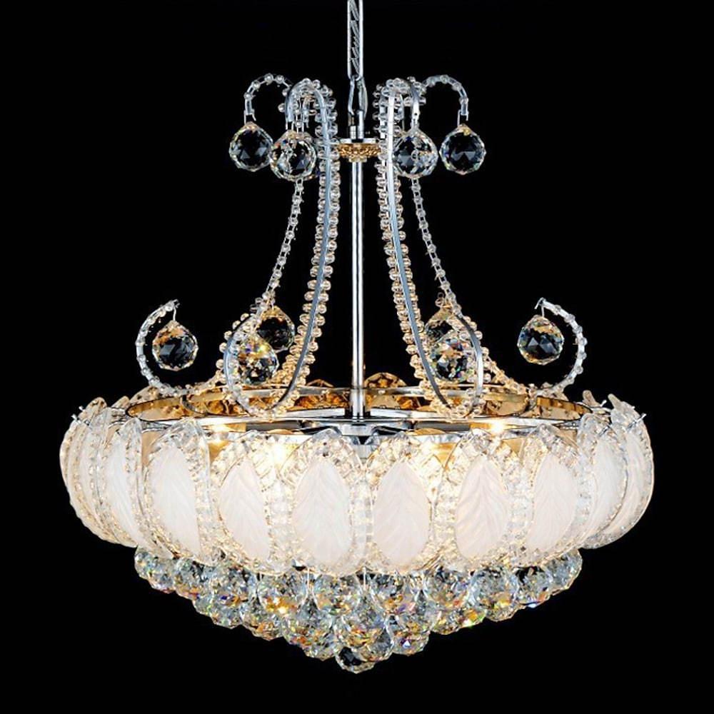8 - light Modern Gold/Silver Vintage Crystal Chandeliers For Living Room