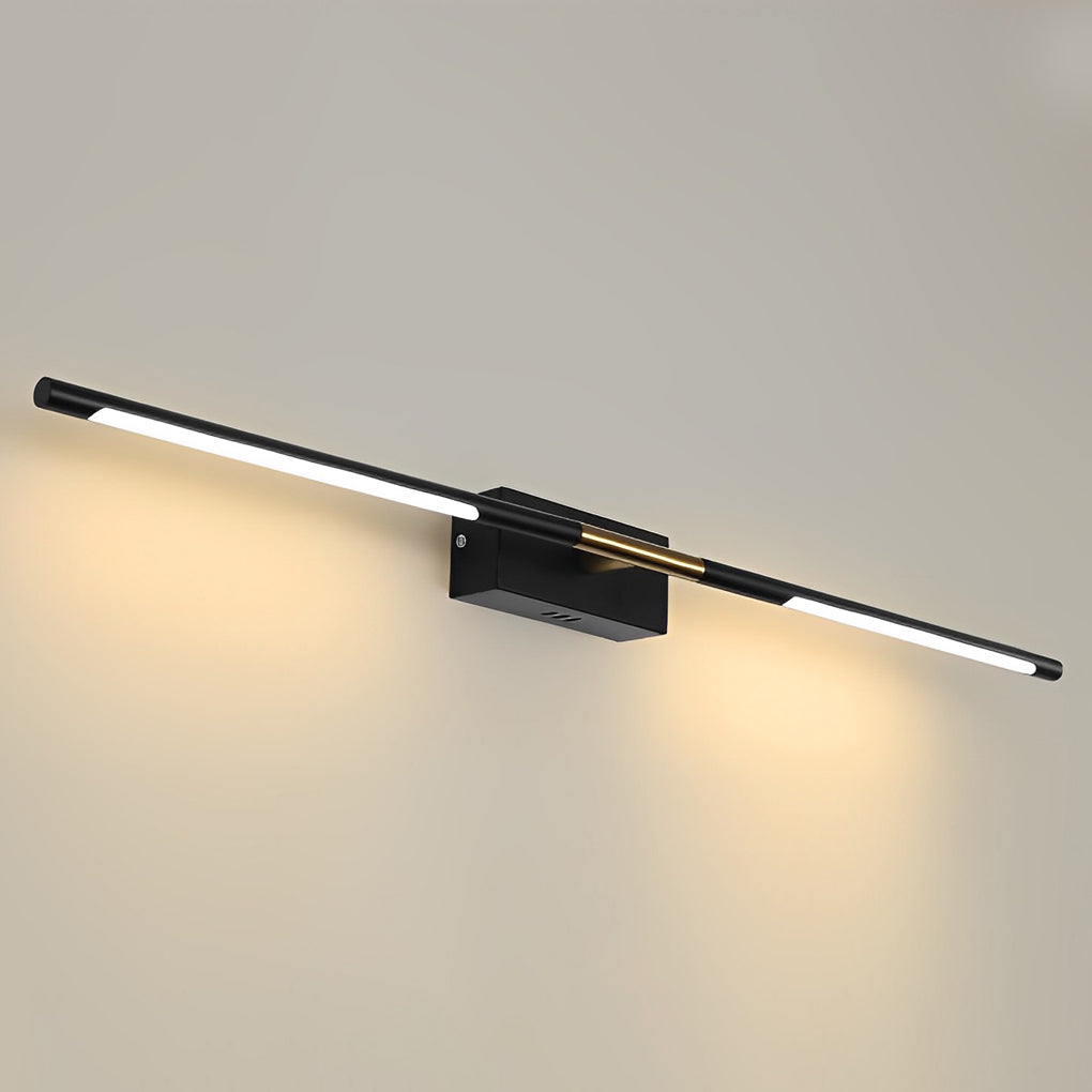 Contemporary vanity light bar displayed on a white background, showcasing minimalist design.