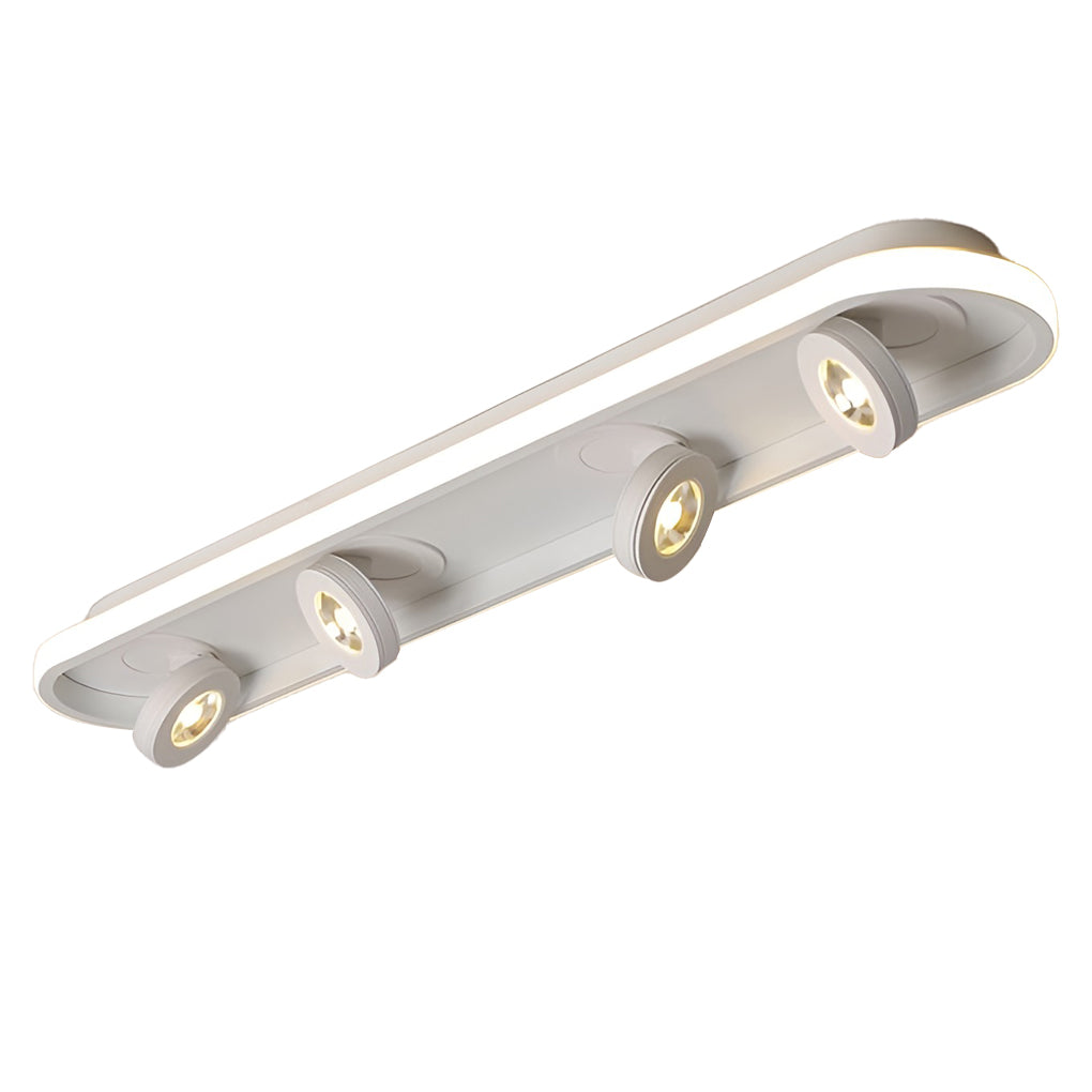 Long bar corridor ceiling light in white finish