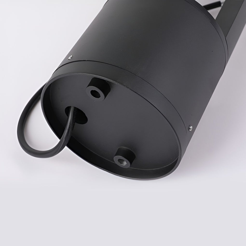 Waterproof LED Outdoor Bollard Lights Hollow Cylindrical Black Lamp for Elegant Exterior Lighting