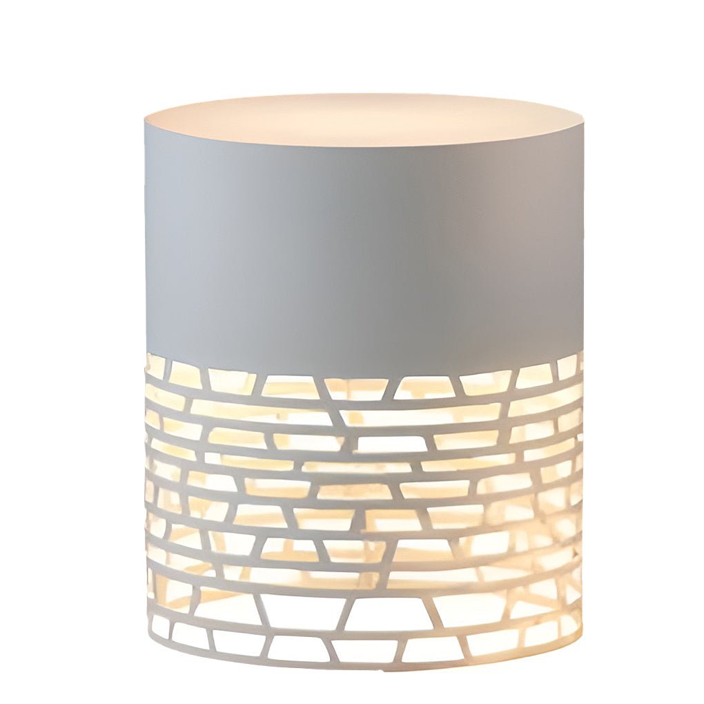 Stylish Hollow Mesh LED Cylinder Light Freestanding Outdoor Garden Lighting