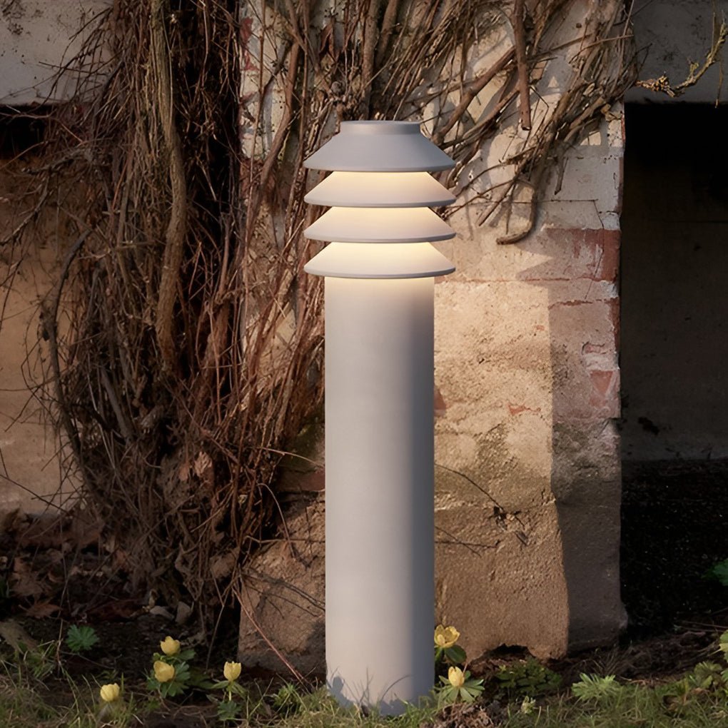 Modern Aluminum LED Outdoor Cylinder Light Versatile Garden and Pathway Illumination