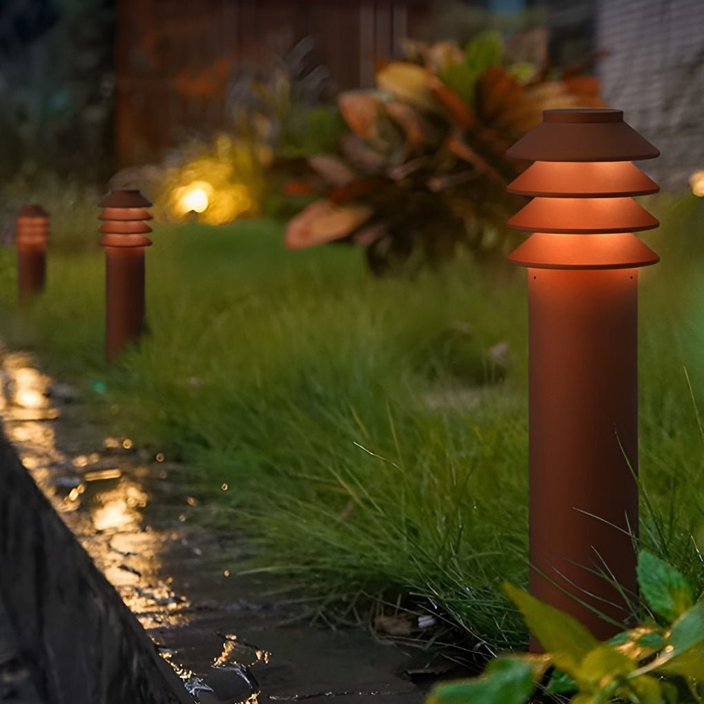 Modern Aluminum LED Outdoor Cylinder Light Versatile Garden and Pathway Illumination