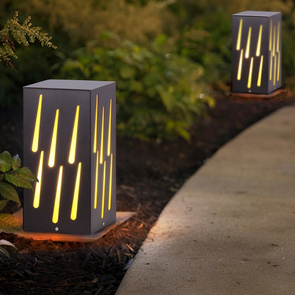 LED Pathway Lighting with Meteor Visual Effect Elegant Outdoor Decor
