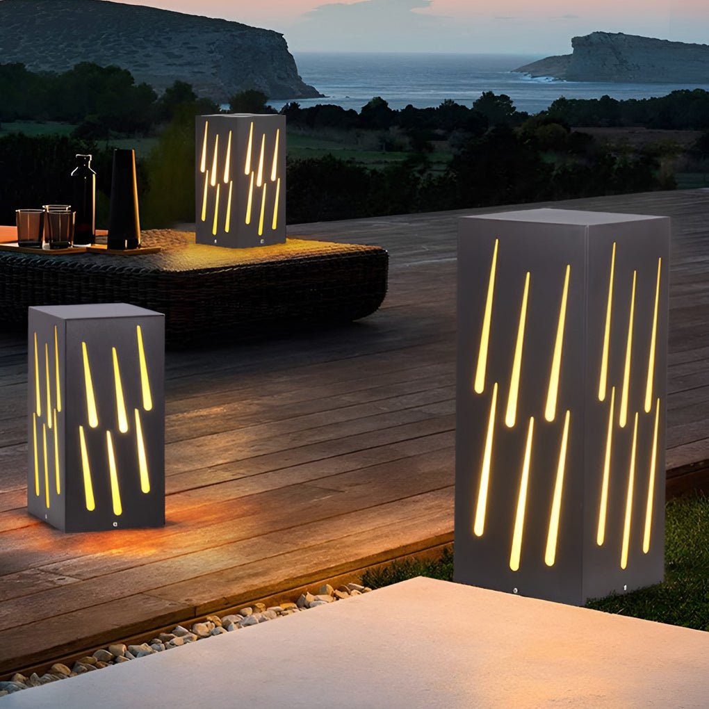 LED Pathway Lighting with Meteor Visual Effect Elegant Outdoor Decor