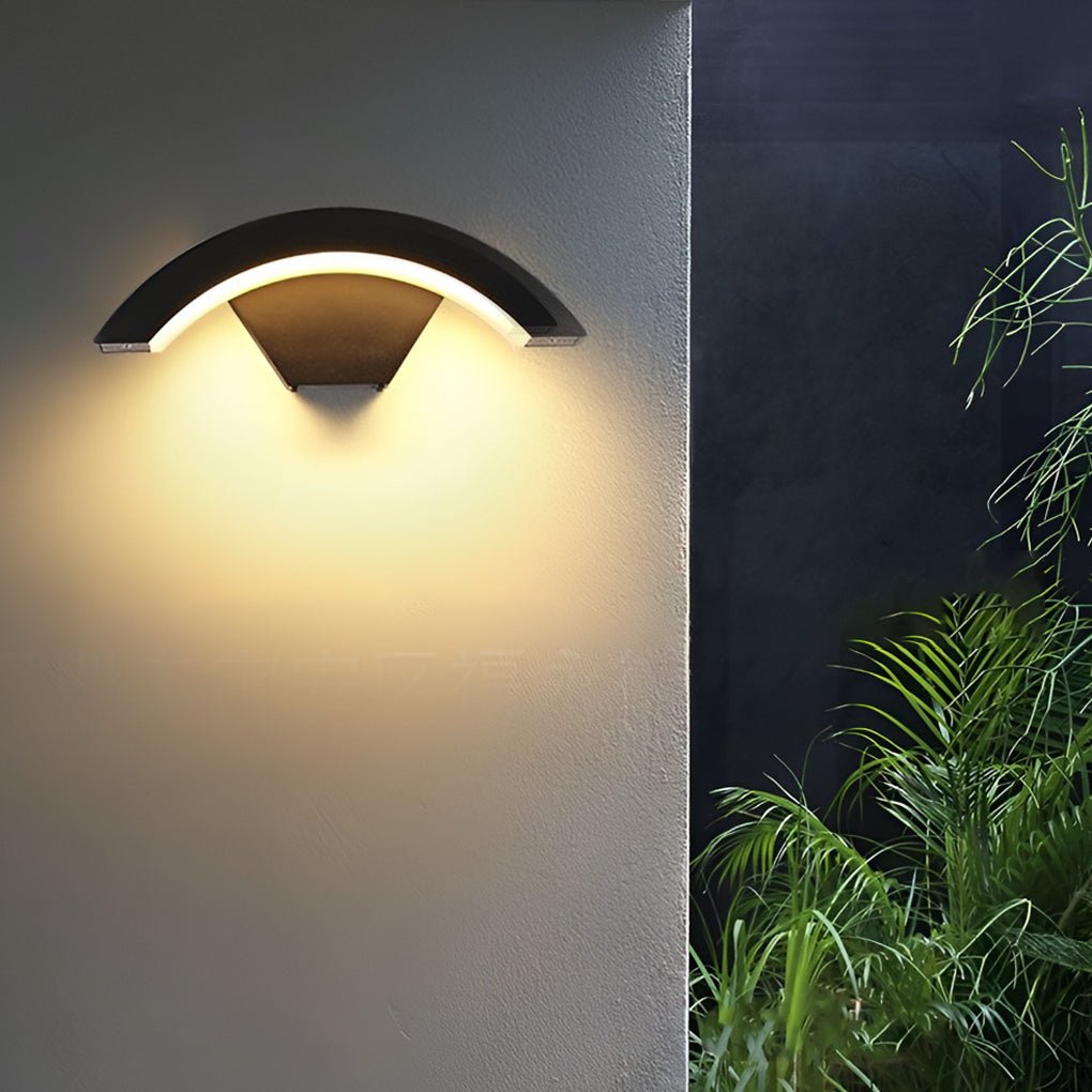Creative Moon Curved Wall Sconce Body Induction Waterproof LED Wall Lamp Outdoor Indoor - Dazuma