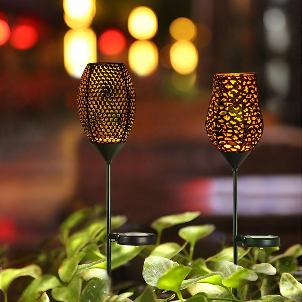 Creative Vintage Solar Outdoor Post Lights LED Garden Lights Pole Lamp Patio Lights - Dazuma