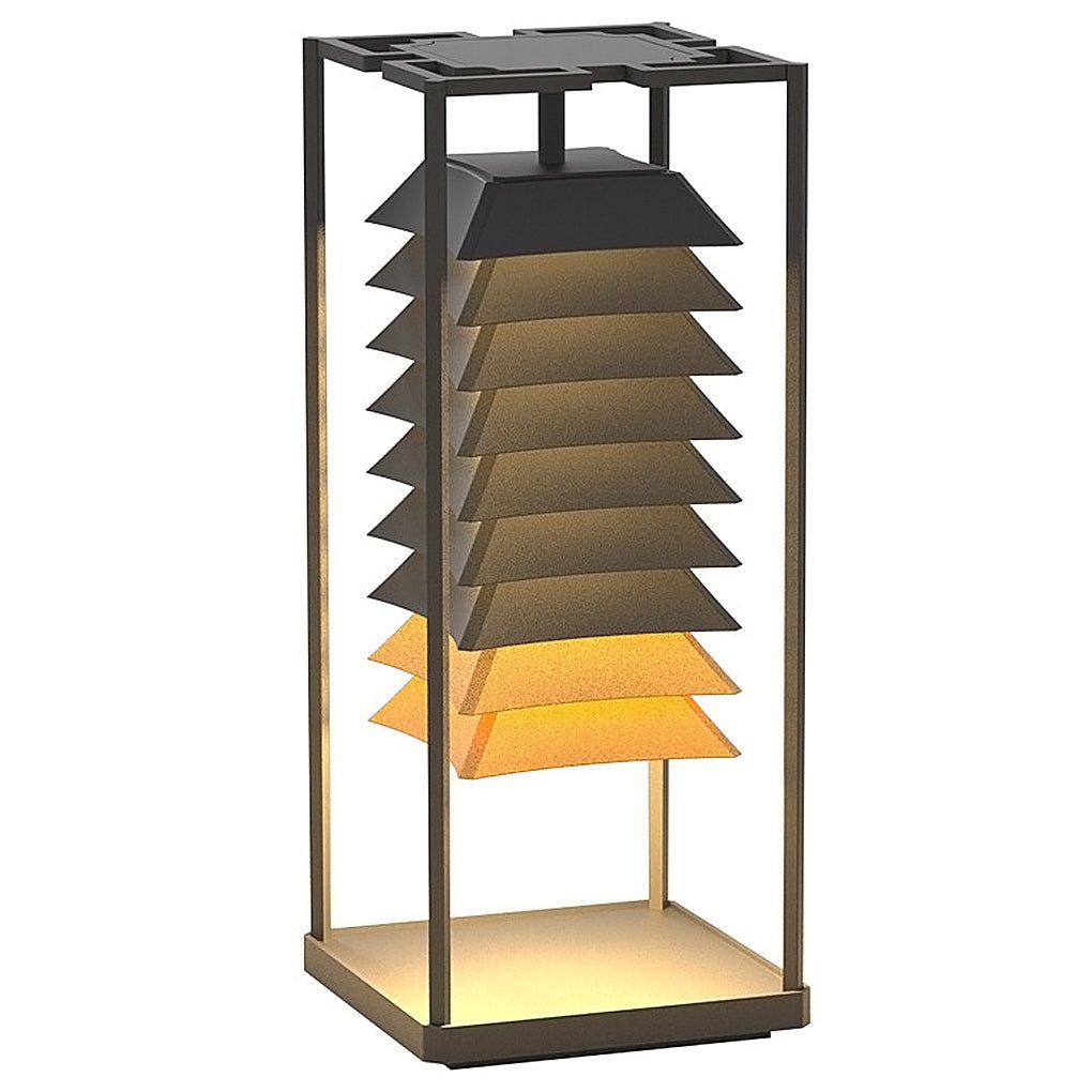 Freestanding Layered LED Pillar Light Outdoor Waterproof Garden Lamp