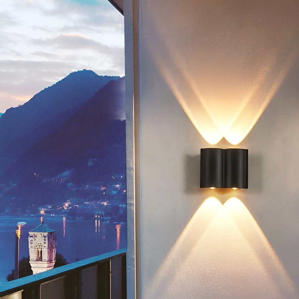 Creative Wave Arc Design Up and Down Lights LED Outdoor Wall Lights ...