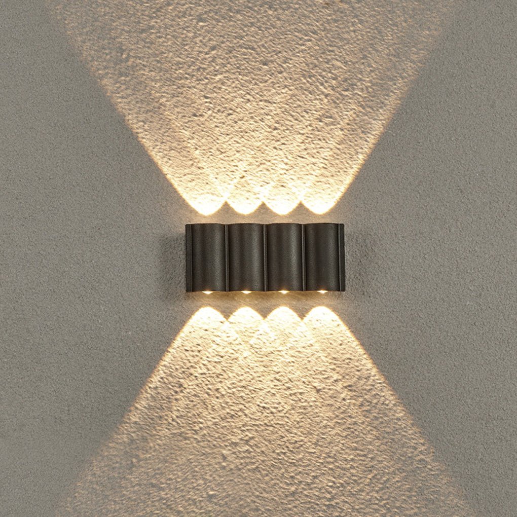 Creative Wave Arc Design Up and Down Lights LED Outdoor Wall Lights Wall Sconces Waterproof - Dazuma