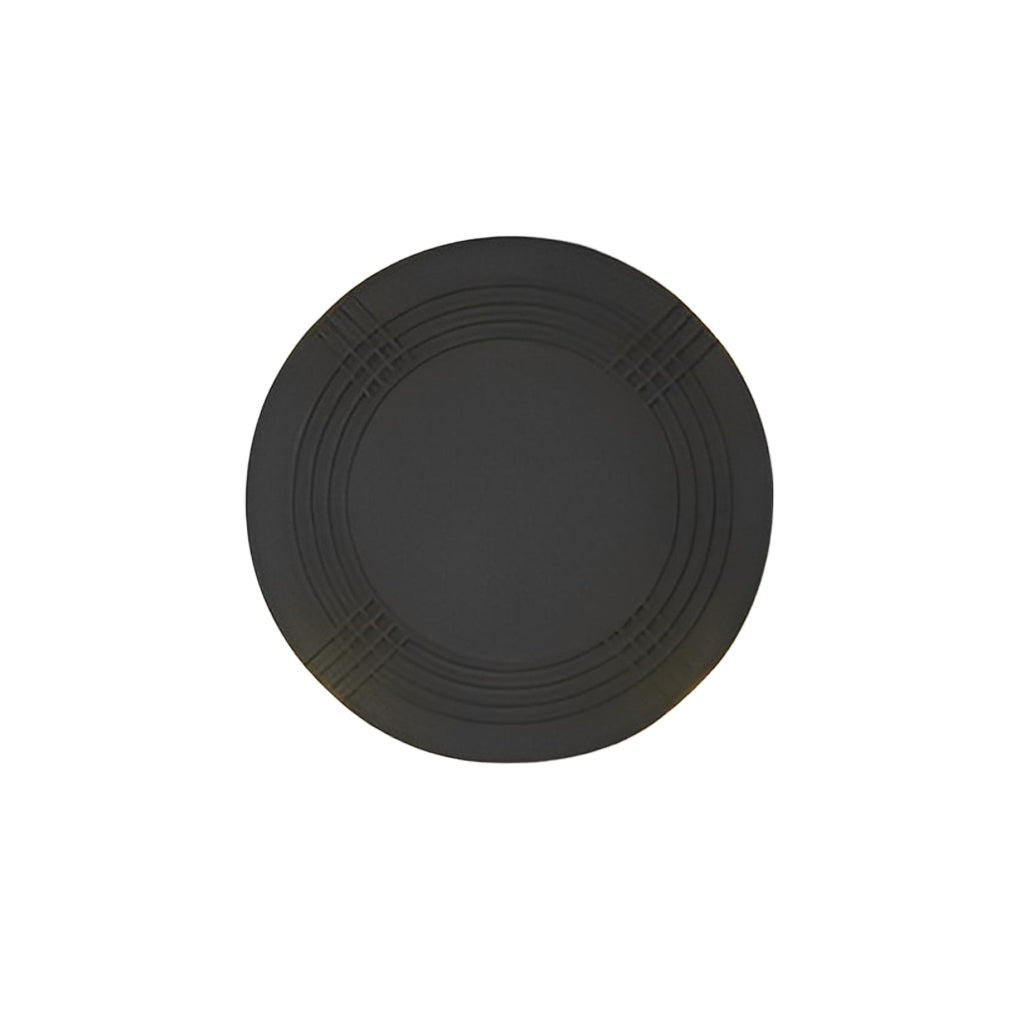 Cross light beams wall sconce in black, front view of the modern design.