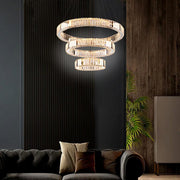 Chrome Crystal 3 - Tier Pendant Light Modern Chandelier