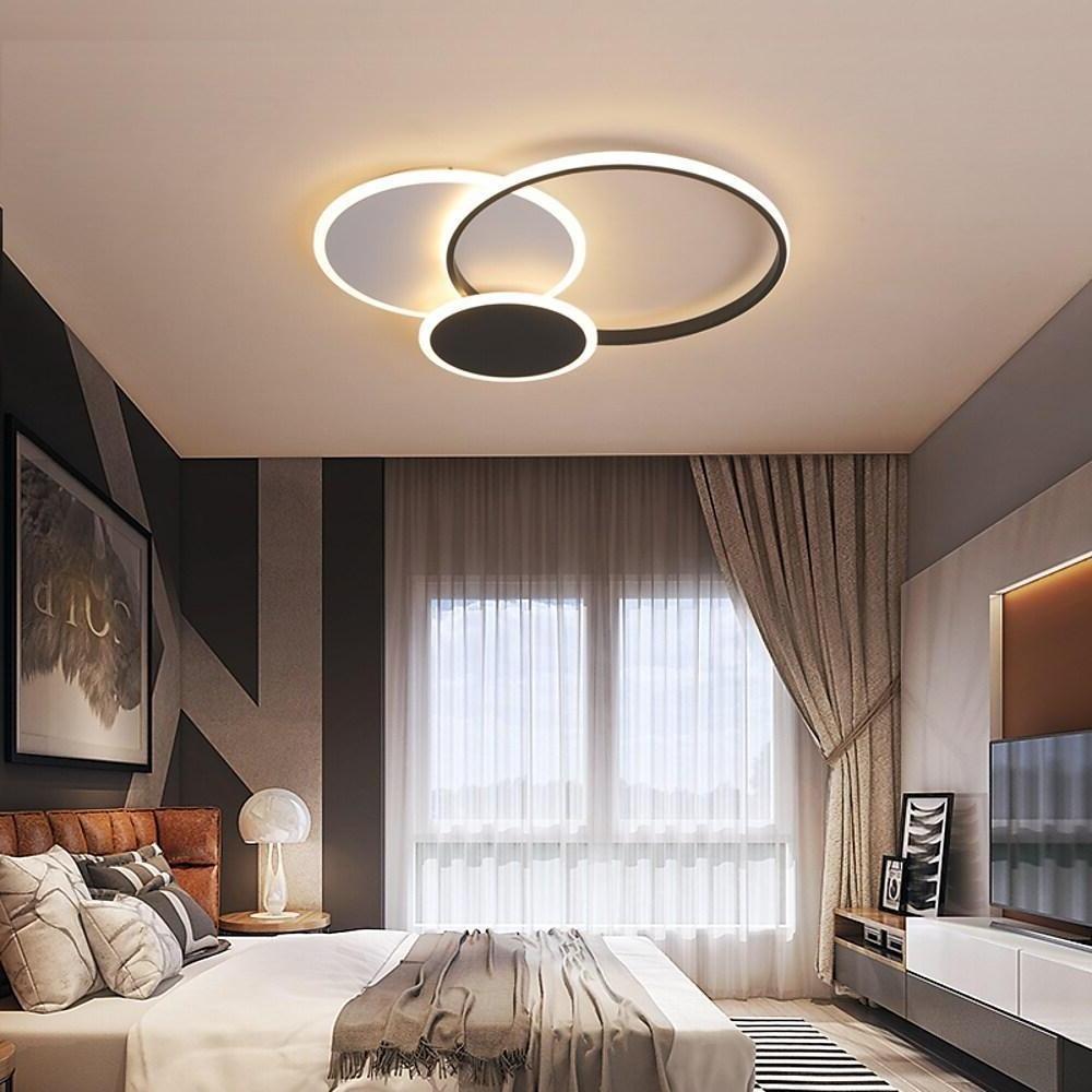 20'' LED 2-Light Circle Design Flush Mount Lights Nordic Style Traditional Classic Metal Acrylic Flush Mounts Semi Flush Mounts-dazuma