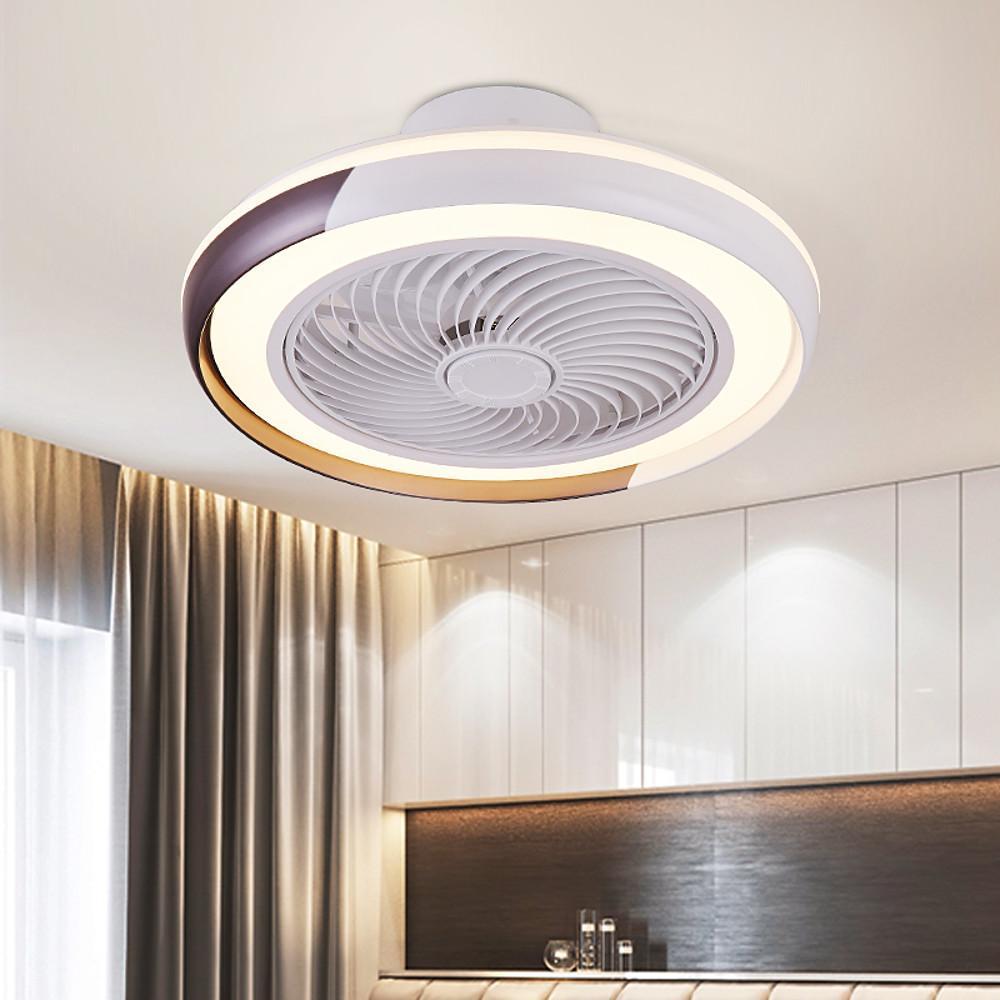 19'' LED 1-Light Circle Design Dimmable Ceiling Fan Modern LED PVC Acrylic Stylish Classic Modern Style Dimmable Ceiling Lights