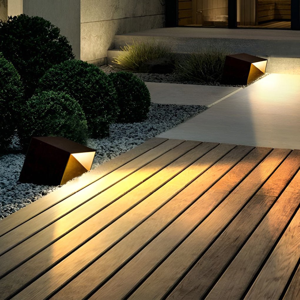 Cube path light enhances outdoor spaces with geometric styling and long-lasting LED brightness for safe nighttime navigation.