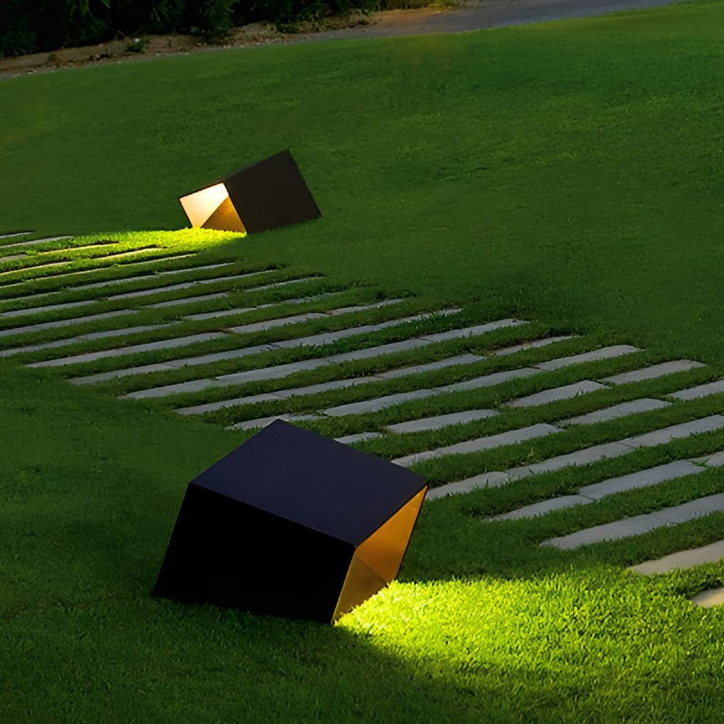 Illuminate your garden and walkways with cube path light featuring modern geometric design and durable LED outdoor lighting.