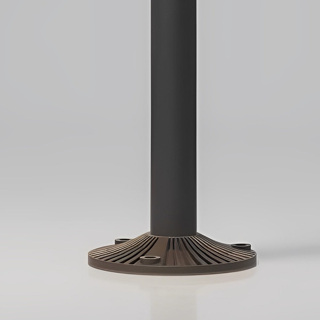 Curved path light with close-up of the light source and diffusion.