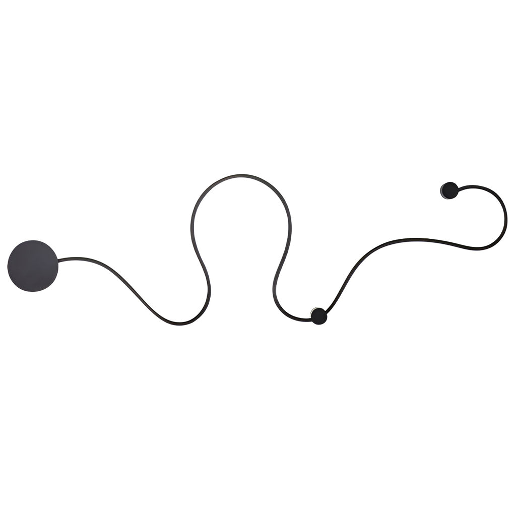 Minimal line style curved wall sconce displayed against a clean background.