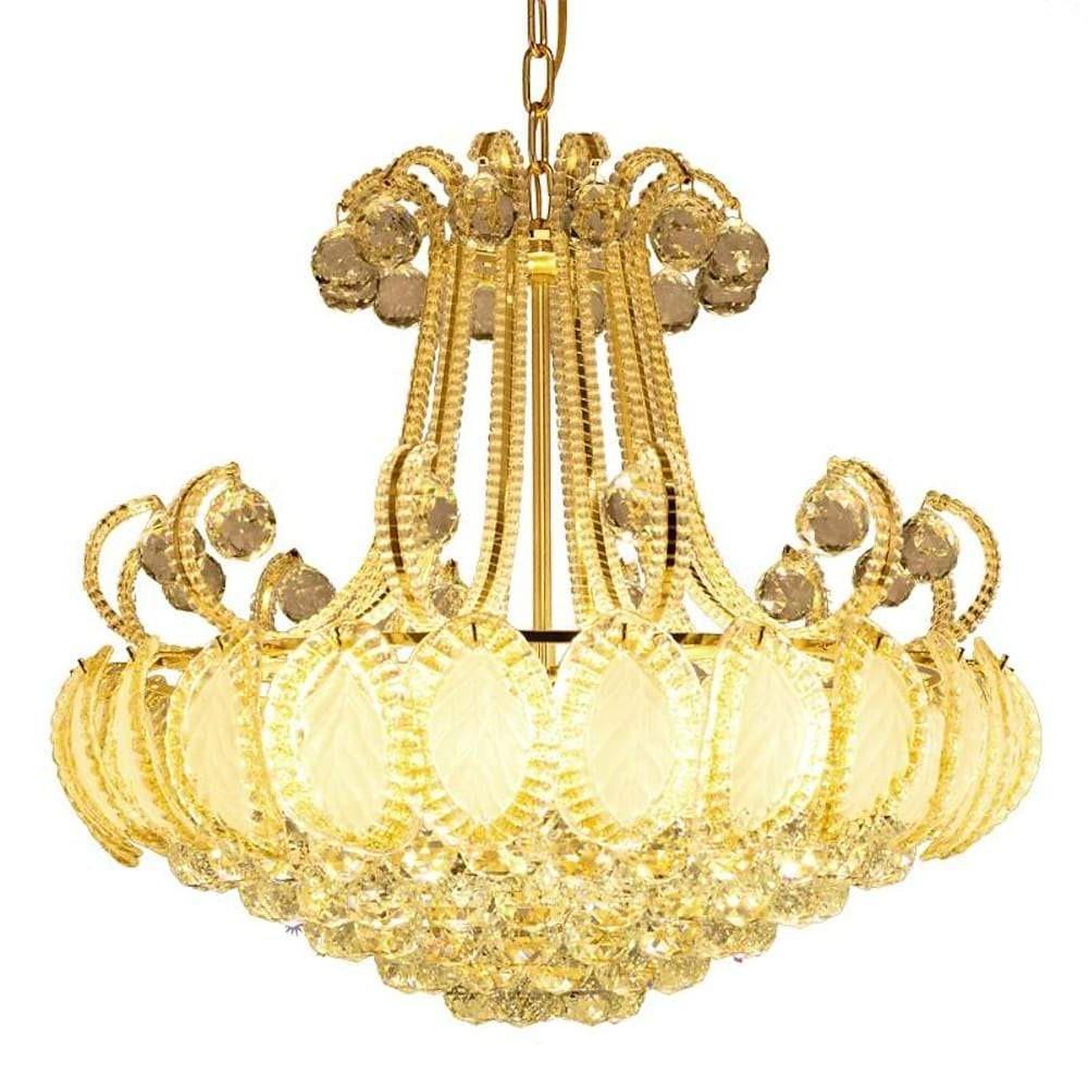 8 - light Modern Gold/Silver Vintage Crystal Chandeliers For Living Room