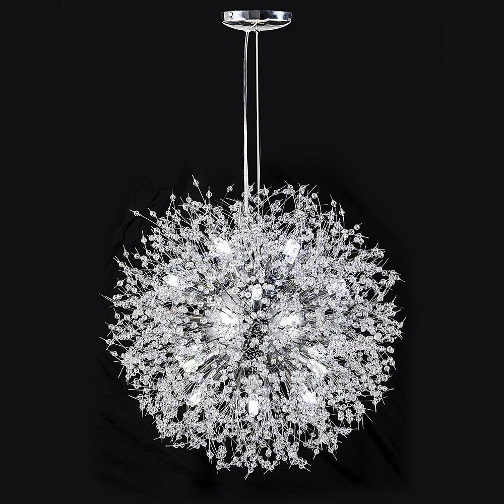 39'' LED More Than 10 Bulbs Crystal Chandelier Globe Metal Sputnik Sputnik Design